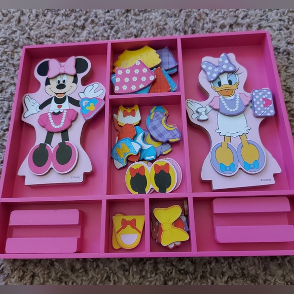 Melissa & Doug Disney Minnie Mouse and Daisy Duck Magnetic Dress-Up Wooden Doll - Picture 1 of 3